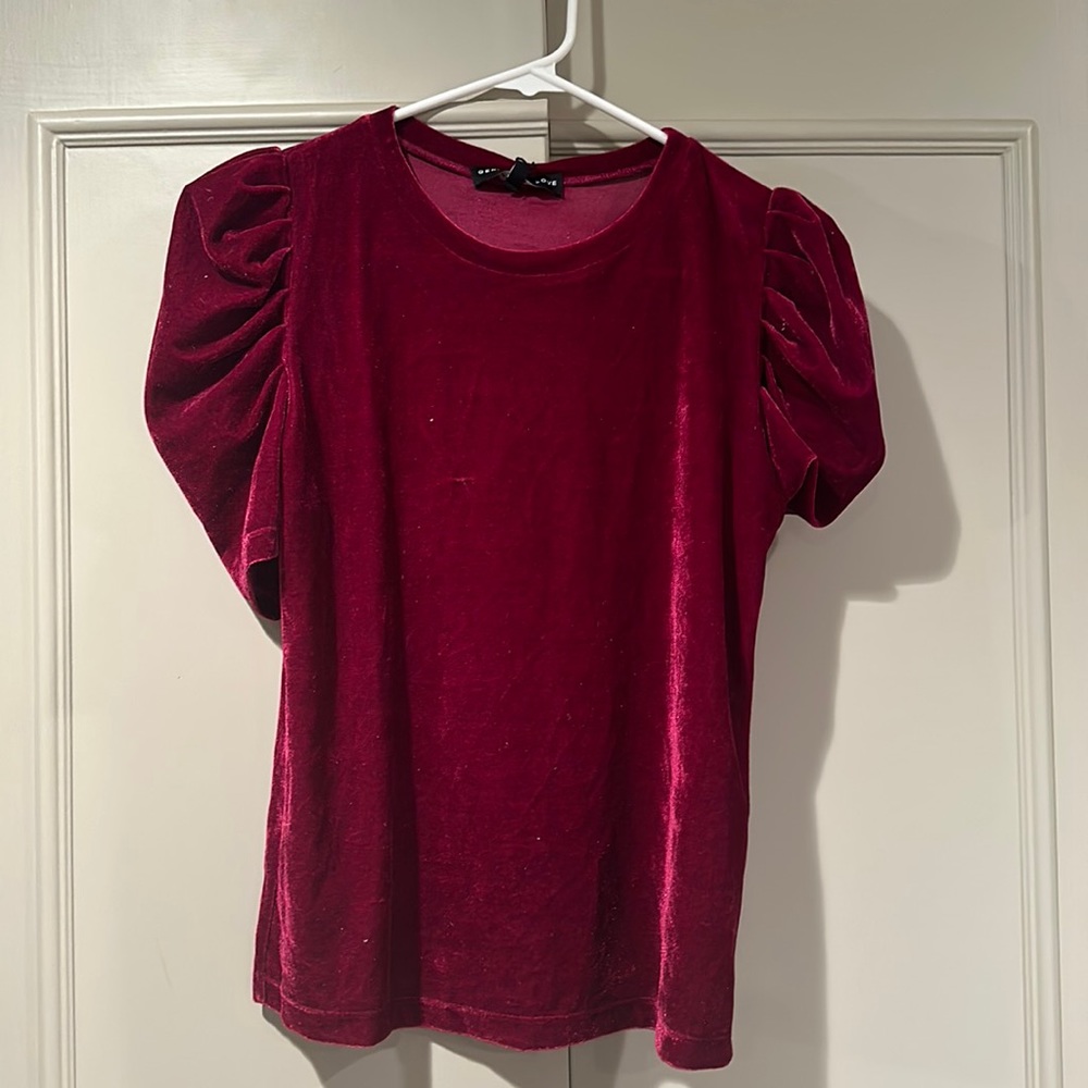 XS Pink Velvet Short sleeve top